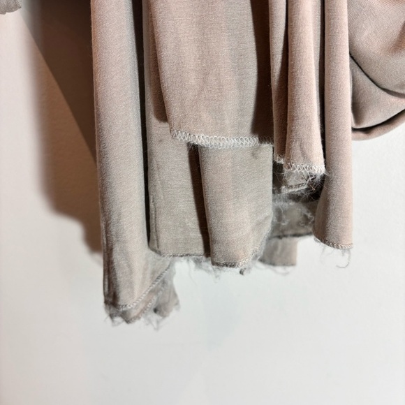 LA BREA Sz M (estimated) Wrap Bottom Elasticized Waist Raw Hem Slinky Maxi Skirt - Picture 3 of 6